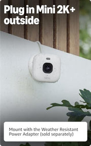 Blink Mini 2K+ (newest model) – Plug-in Home & Pet Indoor Security Camera with 2K video resolution, night vision, enhanced audio, motion detection – 2 cameras (White)