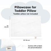 KeaBabies Toddler Pillowcase 13x18 Organic Cotton Cover, Soft White