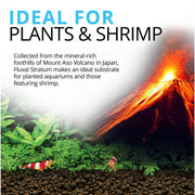 Fluval 12695 Plant and Shrimp Stratum for Freshwater Fish Tanks, 17.6 lbs. | Aquarium Substrate for Strong Plant Growth, Supports Neutral to Slightly Acidic pH