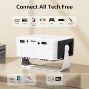 Yoton Y3 Mini Projector, Ultra-Compact 317g, 360° Stand, Auto Keystone | 50% zoom, 720P Native, 1080P Input Support, Portable Small Movie Projector Compatible with TV Stick/HDMI/USB/TF Card