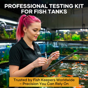 11 in 1 - Aquarium Test Strips | 950 Tests - 150 Strips | Fish Tank Aquariums Water Test Kit & ebook | Aquarium Thermometer | Fish Tank Water Testing Kit Includes 50 Ammonia Strips | Versatile Usage