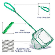 Aquarium Fish Nets, DSSPORT 4 Inch Small Mesh Fish Catch Nets with Plastic Handle Green