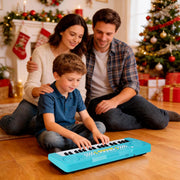 Keyboard Piano for Kids, BIGFUN 37 Keys Toddler Piano Instrument Toy, Blue | Kids Electronic Multifunction Music Educational Keyboard Toy for 3-7 Year Old Girls and Boys
