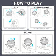 Ivtivfu Flying Orb Ball (Blue, 2026 Upgraded) with Dazzling Lights, Magic Hover Spinner, Cool Boomerang Drone, Floating Cosmic Globe, Kids Toys Gifts for 6 7 8 9 10 Year Old Boys Girls