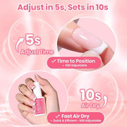 Beetles 10ML Super Strong Nail Glue for Press Ons, Nail Tips, Acrylic Nails | No UV Light Needed, Nail Bond Brush in Nail Glue for Press On Nails Fake Nails Long Lasting for Beginners DIY Home