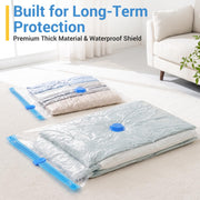Fygrip 80% Space Saver Vacuum Storage Bags with Hand Pump, 20 Combo | Plastic Packaging Bags, Vacuum Seal Bags for Clothing, Travel Luggage, Blankets, Comforters