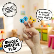 3 OTTERS Finger Puppets for Party Favors, Googly Eye on Rings for Kids | Rave Trinkets Party Favors, Goodie Bag Fillers, Pinata, Carnival, Classroom Prizes Treasure Box