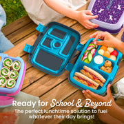 Bentgo Kids Prints Leak-Proof 5-Compartment Bento-Style Kids Lunch Box | Ideal Portion Sizes for Ages 3-7, Durable, Drop-Proof, Dishwasher Safe, PFAS & BPA-Free Materials (Dinosaur)