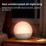 Odokee Sunrise Alarm Clock White Noise Machine: Natural Wake Up Light | Dimmable Clock with Bluetooth Speaker for Bedroom - 25 Sleep Sounds for Baby Adults Kids Putty