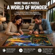 Pixlora Puzzles for Adults 1000 Pieces, 2 Pack Unique 1000 Piece Lake and Night View Jigsaw Puzzles, Premium Scenic Landscape Puzzles & Nature Theme for Challenging Game Night