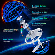 Ivtivfu Flying Orb Ball (Blue, 2026 Upgraded) with Dazzling Lights, Magic Hover Spinner, Cool Boomerang Drone, Floating Cosmic Globe, Kids Toys Gifts for 6 7 8 9 10 Year Old Boys Girls