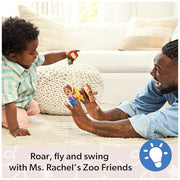 Ms. Rachel Zoo Friends Finger Puppets, 4-Pack with Lion, Monkey & Parrot | Four Soft Plush Animal Finger Puppets, Inspires Creative Storytelling, Baby Toys For Girls And Boys Ages 3+ Months