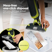 Shark VACMOP Cordless Vacuum & Spray Mop, Gray, VM180 | Hard Floor Cleaner, Powerful Suction, Lightweight, 2 Disposable Pads, 12oz Cleaning Solution Included