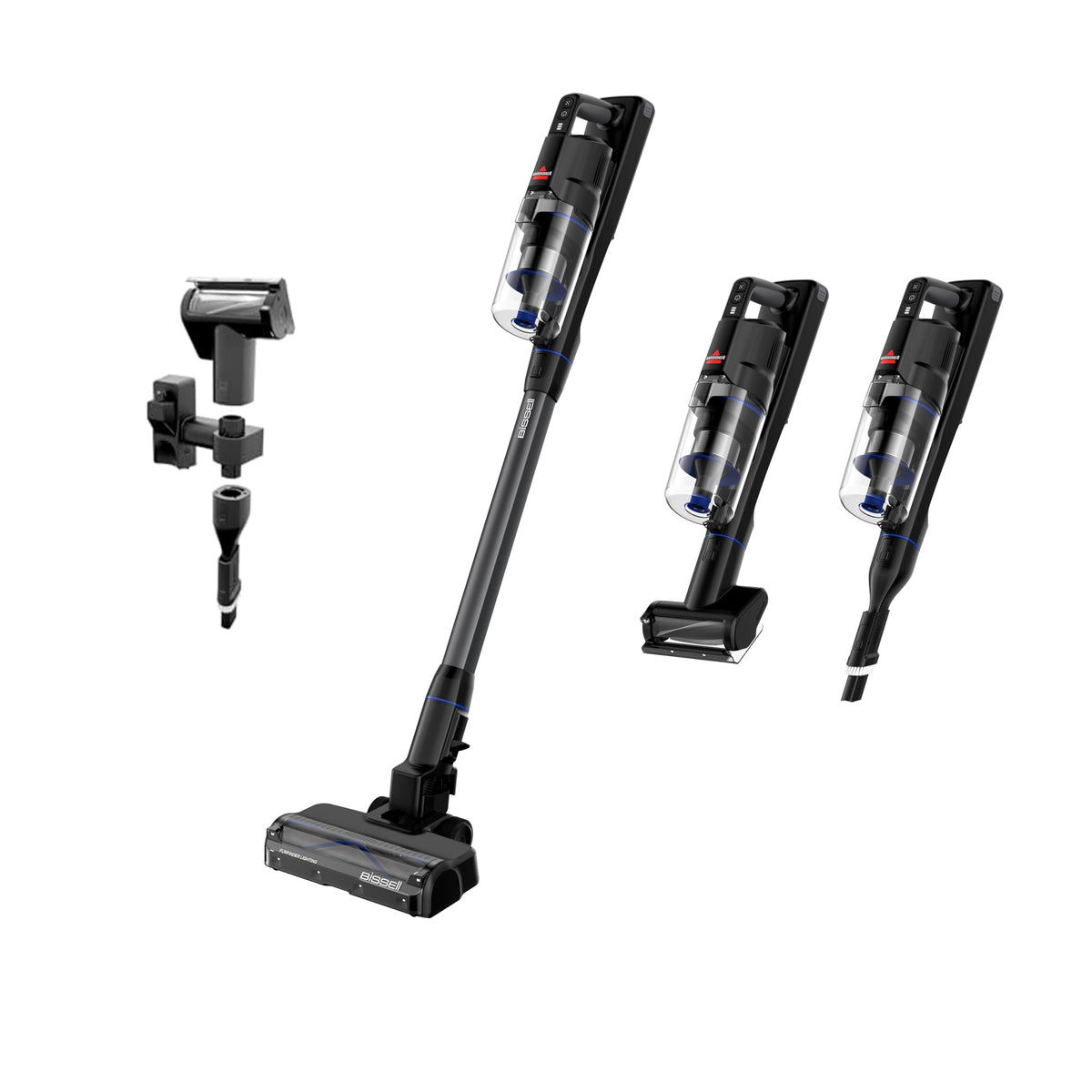 Bissell PowerClean FurGuard 280W Self-Standing Cordless Vacuum, 4039 | Self-cleaning brush roll; wall mount; removable battery; upholstery tool; 280W strong suction