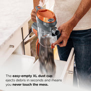 Shark Rocket Corded Stick Vacuum, Carpet & Hard Floors, Gray/Orange, HV301 | Under 9 Lbs., Handheld Conversion, Pet Hair Pickup, Swivel Steering, Low-Profile Reach, Crevice and Upholstery Tools