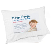 ZPECC Toddler Pillow with Organic Cotton Pillowcase - 13x18, White Stripe