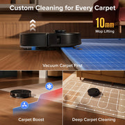 roborock 2026 New Qrevo S Pro Robot Vacuum and Mop, 18,500Pa Suction | Multifunctional Dock with 167℉ Mop Self-Cleaning, Smart Obstacle Avoidance, Anti-Tangle Brush, Liftable Spinning Mop, Black