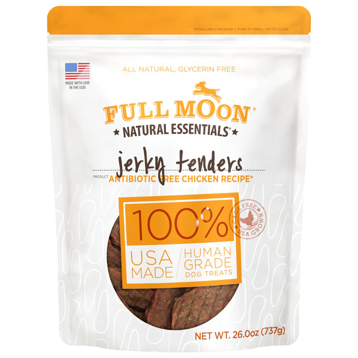 Full Moon® Chicken Jerky Tenders Dog Treats 26 oz | Human Grade, No corn, No wheat, No soy, Glycerin Free, Made in the USA