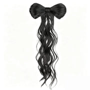 Bowknot Claw Clip Ponytail – Instant Volume & Elegant Half-Up Style
