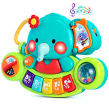 Baby Piano Toys 6-12 Months, Elephant Piano Keyboard Newborn & Infant Toys | Light Up Musical Toddler Toys for 1 Year Old Boy Girl, Christmas & Birthday Gifts For 12-18 Months, 6 7 8 9 Month Old Toys