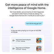 Google Nest Cam Indoor (Wired, 3rd Gen) - Security Camera - 2025 - Snow | 2K video, motion detection, color night vision, 2-way audio, works with Google Home and Gemini, intelligent alerts