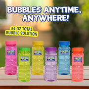 Sunny Days Maxx Bubbles 6 Pack - 4 oz Bottles, 6-Hole Wands - Ages 3+ | Plastic Construction, Easy Grip Design, Purified Micro-Filtered Water, Phthalate Free, Party Favors For Kids, 36 Months+