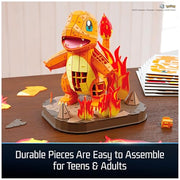 4D Build Pokémon Charmander 3D Puzzle Model Kit, Desk Décor, Shelf Display | 241 Premium EPS Foam Pieces, No Glue Or Tools Required, Build & Display Collectible Hobby Kit Gift For Fans Ages 12+