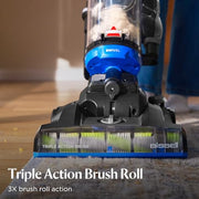 Bissell CleanView Swivel Vacuum, Triple Action Brush Roll, 3836 | Multi-cyclonic suction; extension wand; easy-empty dirt tank; swivel steering for maneuverability