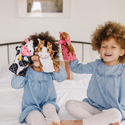 Melissa & Doug Farm Friends Hand Puppets (Set of 4) - Cow, Horse, Sheep, and Pig Soft Puppets for Kids and Toddlers Ages 2+