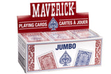 Maverick Playing Cards 12 Pack, Jumbo Index, Bulk Red and Blue Decks | 12 Large Print Bulk Multipack Deck of Cards for Poker, Card Games, and Family Game Night