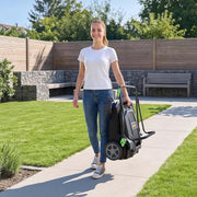 VEVOR Walk-Behind Hand Push Floor Sweeper with 25.6" Sweeping Width | Non-Electric, 5-Gallon Waste Container, Angle & Height Adjustable Folding Handle, Manual Floor Sweeper for Walkway Yard Patio
