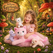 gnomantic Cat Stuffed Animals with Babies Inside, Mommy Toy for Kids
