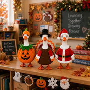 Funle 7 Inch Desk Goose Outfits, 8-Pack Seasonal Holiday Clothes | Mini Desk Goose Outfits for Multiple Holidays, Halloween, Thanksgiving & Christmas, Desk Decor, Gifts for Goose Lovers