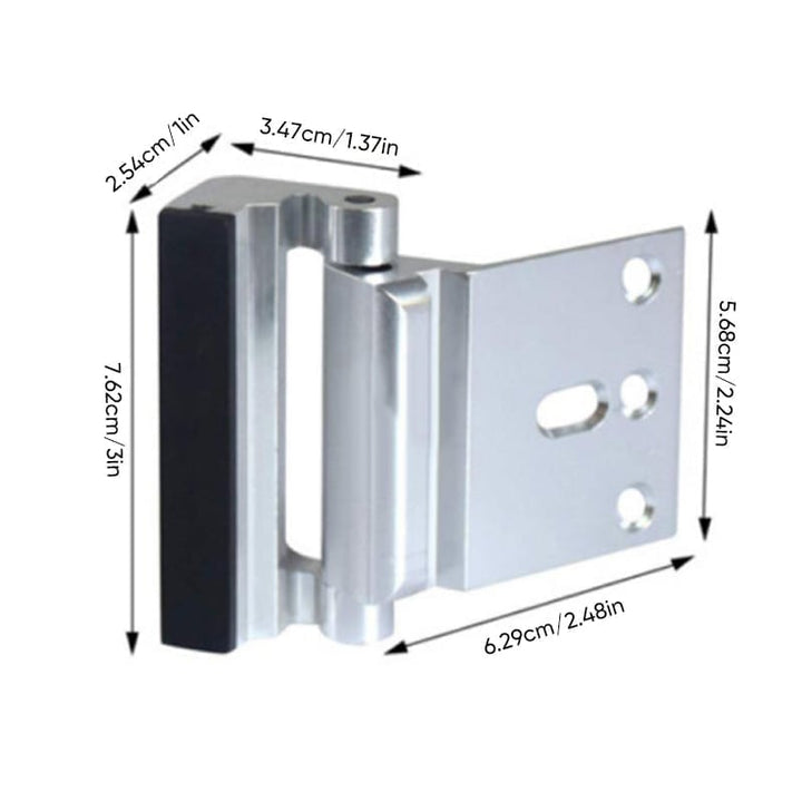 Child Safety Door Lock with 3-Inch Anti-Theft Aluminum Hinge Bolt Night Lock