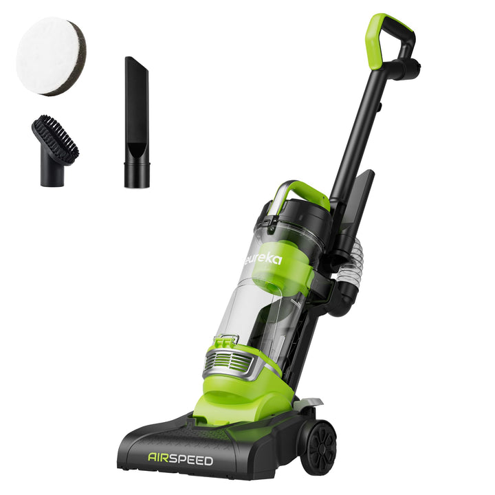 Eureka Vacuum Cleaners for Home,Airspeed Ultra-Lightweight, NEU10AE4 | Senior-Friendly 7.7 lb Pet Hair Upright Vacuum, Carpet & Hard Floor, Brush, Crevice Tool, Washable Filter, Green