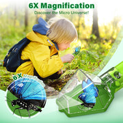 Bug Catcher for Kids with 6X Magnifier, STEM Educational Exploration Toys | Insect Trap Tool for Indoor and Outdoor Bug Discovery, Christmas Birthday Gifts for Adults, Boys and Girls, Green