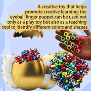 100 PCS Eye Finger Puppets Toys Set, Wiggly Eyeball Finger Puppet Eye On Rings for Kids, Party Favors for Boys Girls