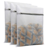 Muchfun 3Pcs Durable Honeycomb Mesh Laundry Bags for Delicates 12x16 Inches | (3 Medium)
