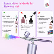 SAVILAND 2026 Airbrush for Nails 25 PSI Nail Airbrush Machine | 0.3mm DLC-Coated Nozzle, Flow-Locked Atomization & Steady Output, Dual-Charge Cordless Portable AirBrush for Nail Art
