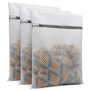 Muchfun 3Pcs Durable Honeycomb Mesh Laundry Bags for Delicates 12x16 Inches | (3 Medium)