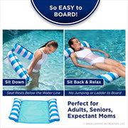 Aqua 4-in-1 Monterey Hammock Pool Float & Water Hammocks – 2-3-4 Multipacks – Multiple Colors/Styles – for Adults and Kids Floating