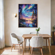 Starry Aurora Lake Puzzles for Adults 1000 Pieces,Interlocking No Dust | Challenging Jigsaw Puzzles,Thick Pieces with Matte Finish,Relaxing Night Sky Wall Art Decor,Stress Relief Gifts for Mom Dad