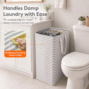 Lifewit 80L Large Laundry Baskets, Laundry Hampers Bags, 2 Pack, Grey | Freestanding, Waterproof, Collapsible Clothes Hamper with Reinforced Handles for Dorm, Laundry Room, Bedroom, Bathroom