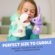 Bluey Unicorse & Bob Bilby Hand Puppet Plush Toys, 8-9”, 2-Pack | Soft deluxe fabric, embroidered details, perfect for toddler hands, imaginative play, Bluey toddler toys, Amazon exclusive