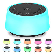 Color Noise Sound Machines with 10 Colors Night Light 25 Soothing Sounds and Sleep White Noise Machine 32 Volume Levels 5 Timers Adjustable Brightness Memory Function for Adults Kids Baby