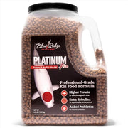 Blue Ridge Koi Platinum Pro 41% Protein Fish Food, 3/16" Pellets, 4.5 lb | Floats, softens fast; Spirulina & Canthaxanthin color support; probiotic-enriched; warm-season formula