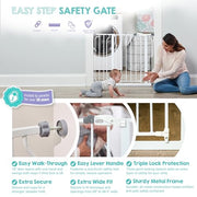 Regalo Safety 29"-38.5" Easy Step Baby Gate, Bottom of Stairs & Doorways