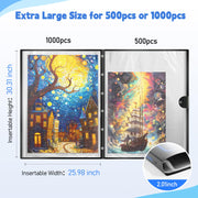 ALL4JIG 25.98"×30.31" Puzzle Binder – Space-Saving Storage Folder for 500–1000 Piece Puzzle Collection, Holds 20 Puzzles, HD Film Pockets, Birthday Gift for Mom & Grandma