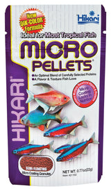 Hikari® Micro Pellets® Semi-Floating Fish Food for Small-Mouthed Freshwater Fish, 0.77 oz (22g)