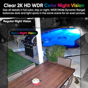 WYZE Duo Cam Pan Indoor/Outdoor IP65 2K 360° Pan/Tilt Smart Home Security Camera with Color Night Vision, Compatible with Alexa & Google Assistant, White